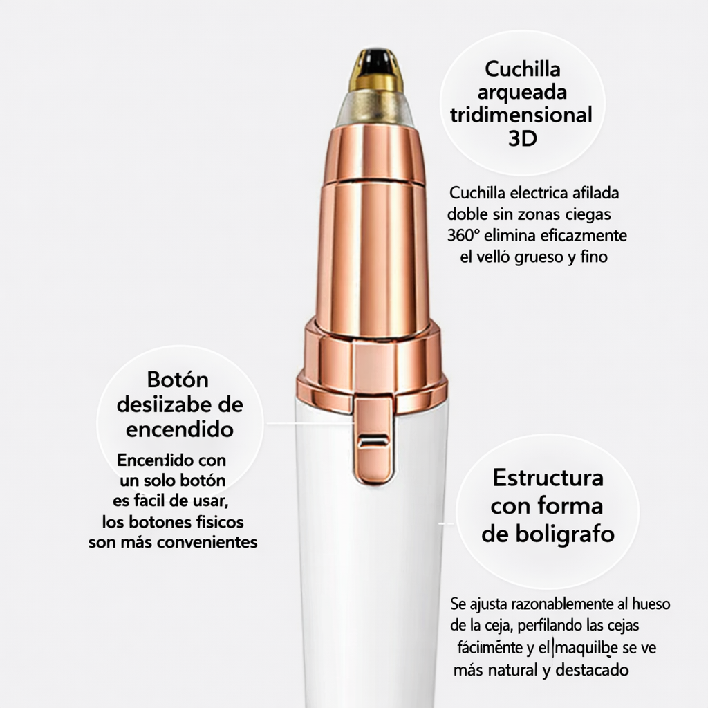 Depiladora facial de precisión indolora
